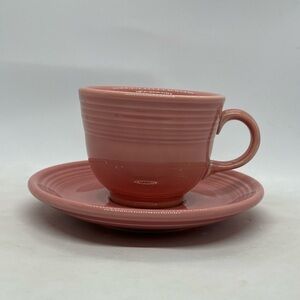 Fiesta Rose Pink Teacup and Saucer 1996